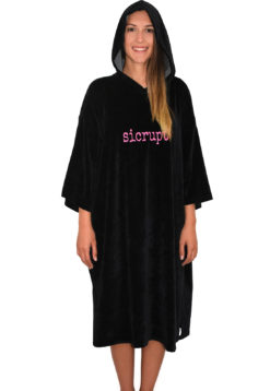 poncho preto pink sicrupt