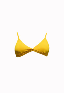 top biquiíni cortininha fixa amarela, biquíni para surfar, Sicrupt Beachwear