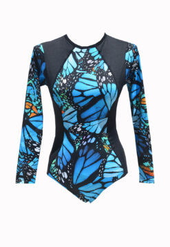 maiô recorte manga longa, maiô com estampa de borboleta, maio paraa surfar Sicrupt Bechwear