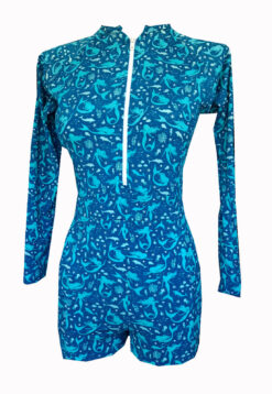 Maiô Manga Longa Shortinho Sirenas, maiô para surfar manga longa sereias Sicrupt Beachwear